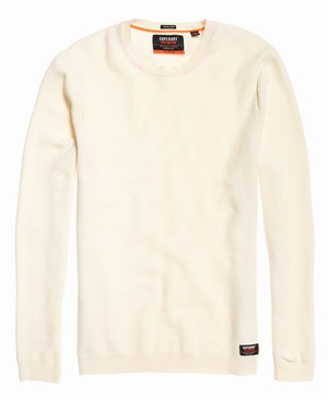 Superdry Supima® Cotton Crew Neck Férfi Ugró Bézs | MHIRQ2875